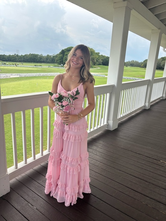 Lulus Dresses & Skirts - Lulu's Blush Pink Ruffle Tiered Maxi Dress
